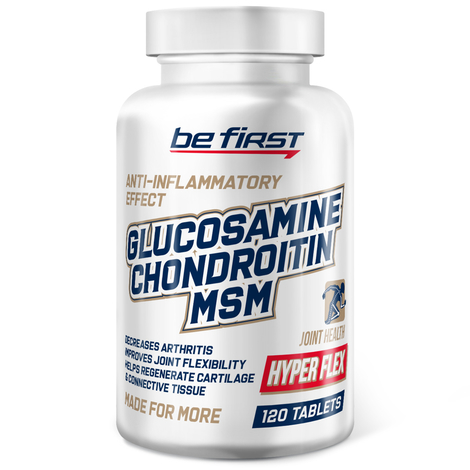 Глюкозамин - хондроитин Glucosamine+Chondroitin+MSM Hyper Flex 120 таб.